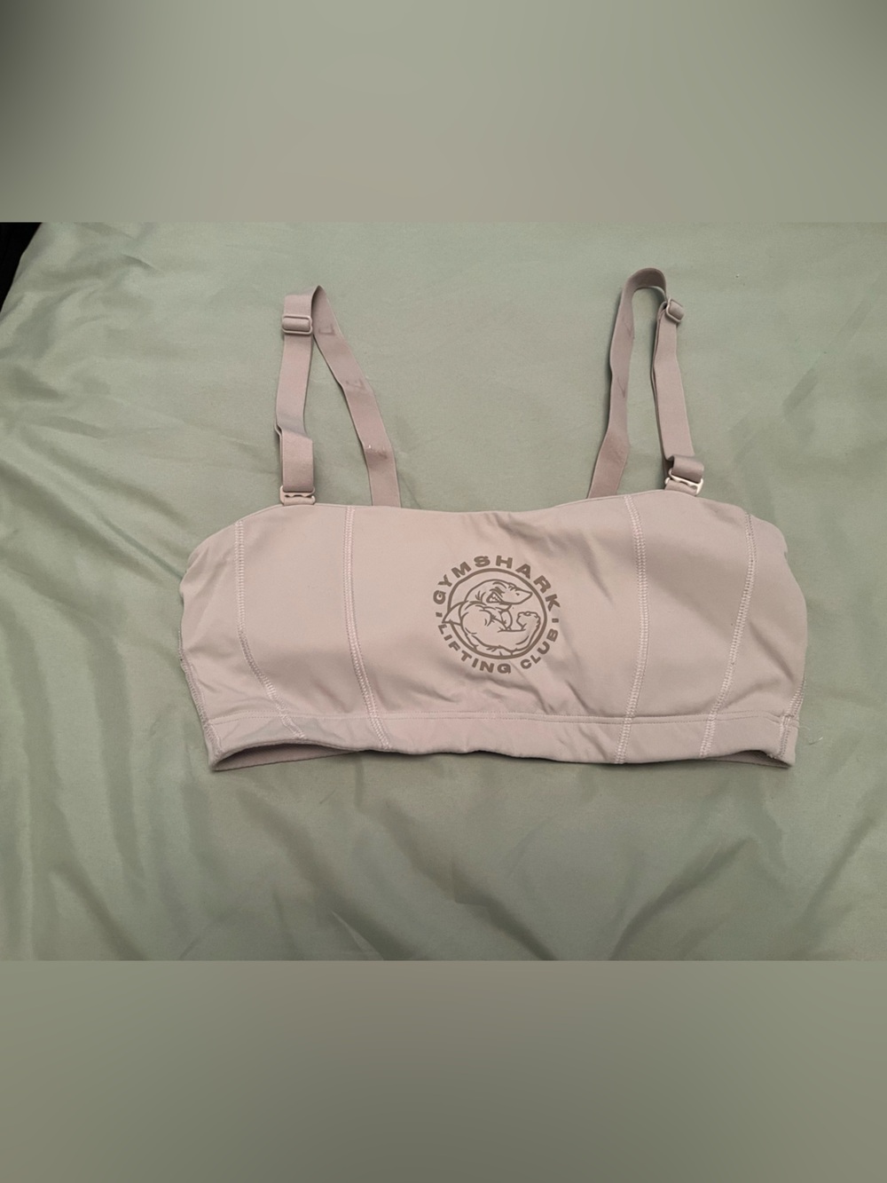 Gymshark Pale Pink Crossbody-Style Sports Bra